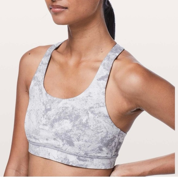 Lululemon Invigorate Sports Bra in Washed Marble Alpine White Silverscreen 4 - Picture 2 of 6